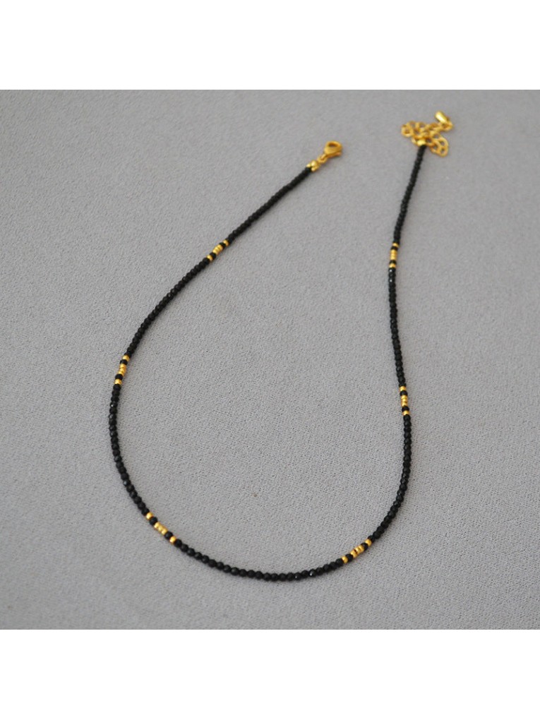 Elegant Black Bead Necklace