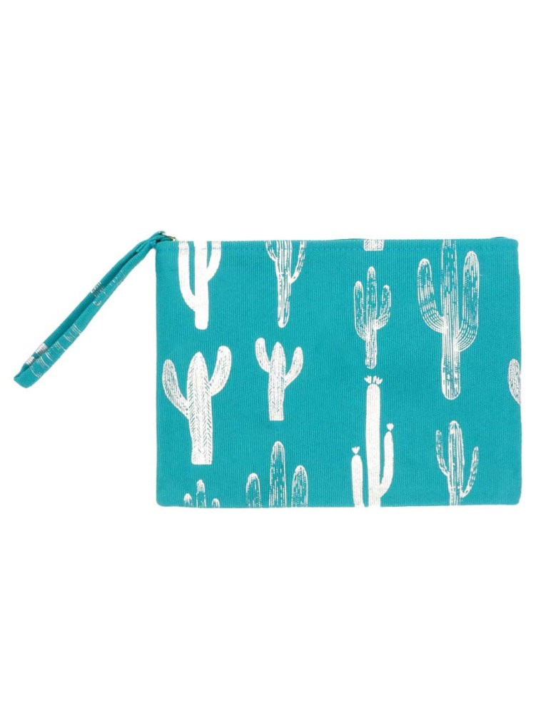 Artistic Canvas Cactus Pouch