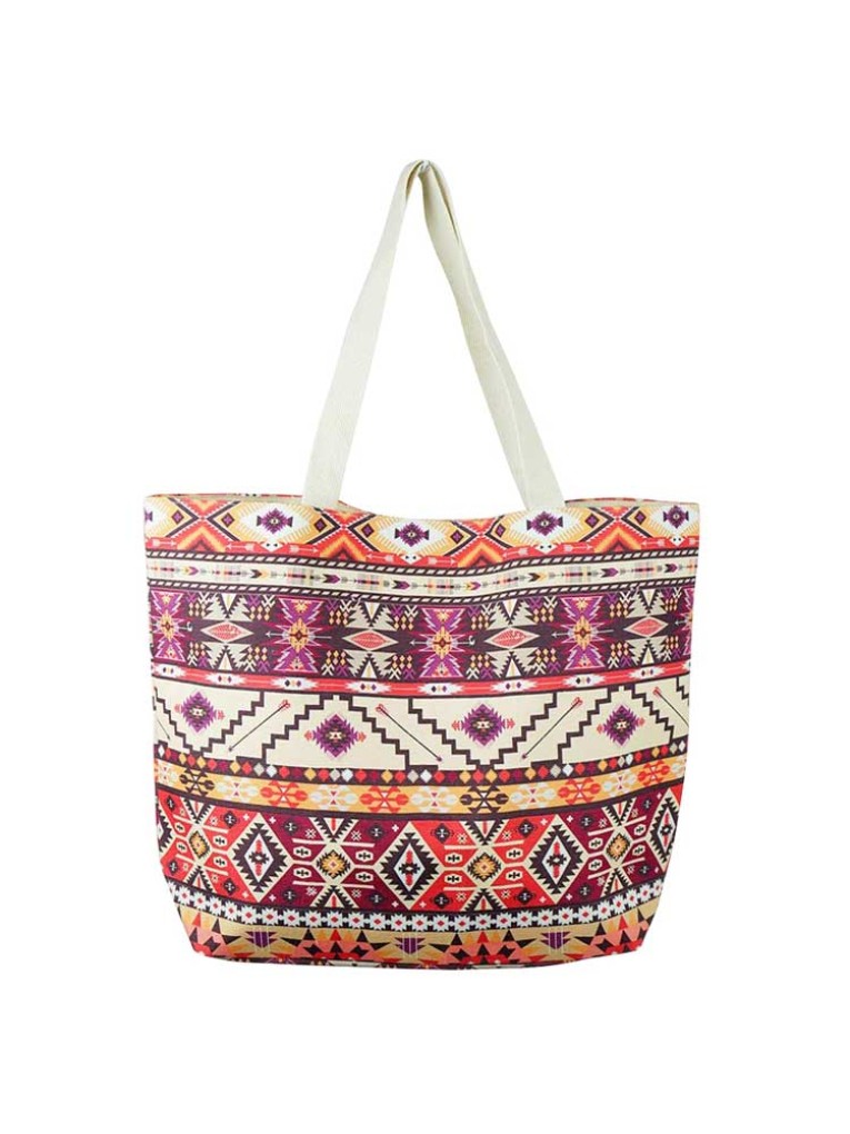 Ethnic Pattern Oversized Tote Bag