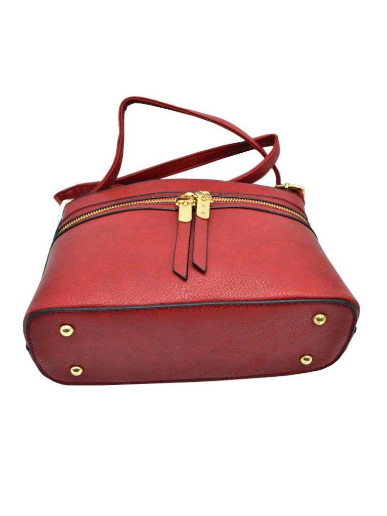 Elegant Black Faux Leather Crossbody Bag