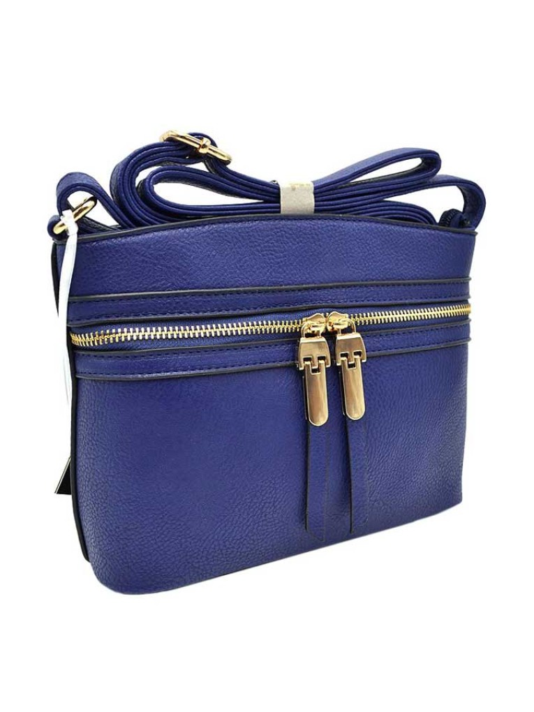 Elegant Black Faux Leather Crossbody Bag