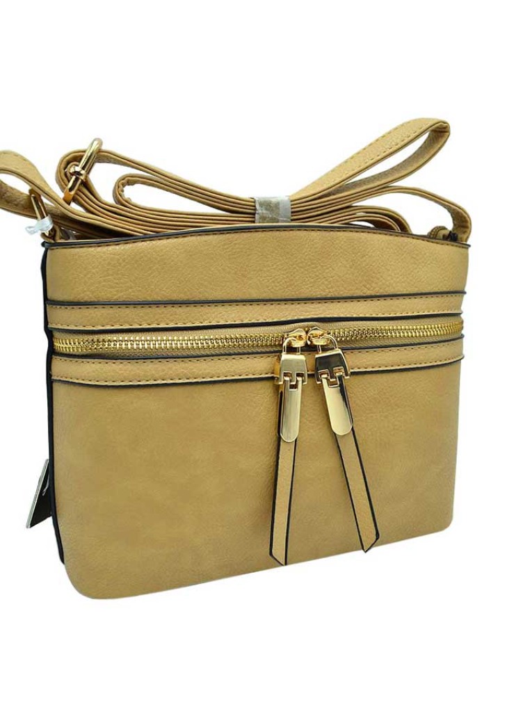 Elegant Black Faux Leather Crossbody Bag