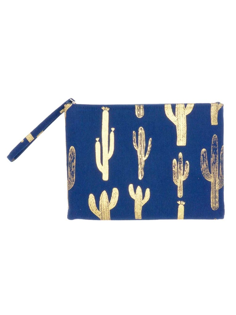 Artistic Canvas Cactus Pouch