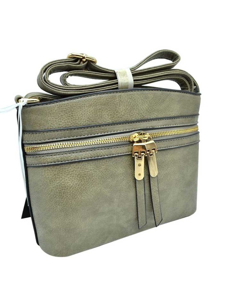 Elegant Black Faux Leather Crossbody Bag