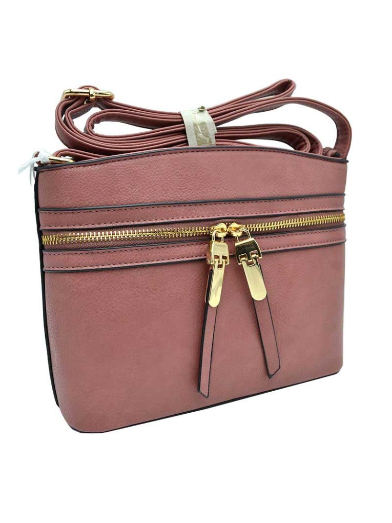 Elegant Black Faux Leather Crossbody Bag