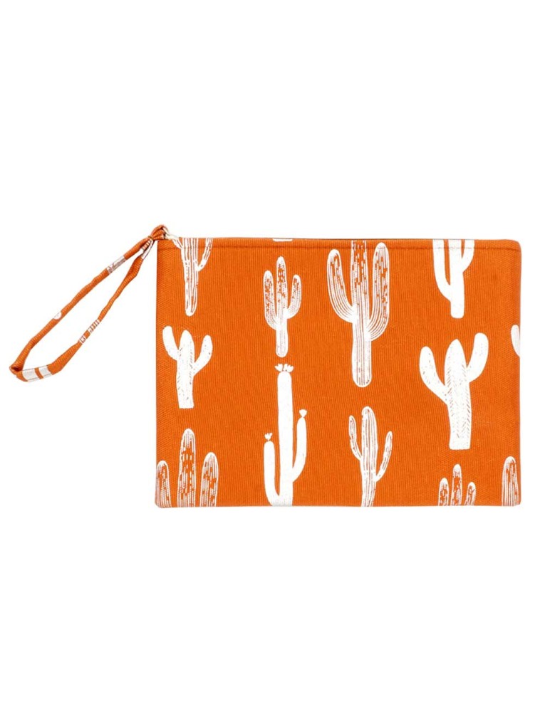 Artistic Canvas Cactus Pouch