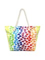 Vibrant Rainbow Heart Tote Bag