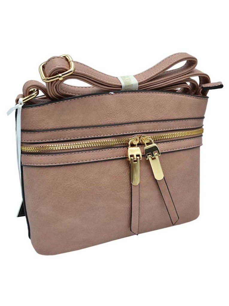 Elegant Black Faux Leather Crossbody Bag