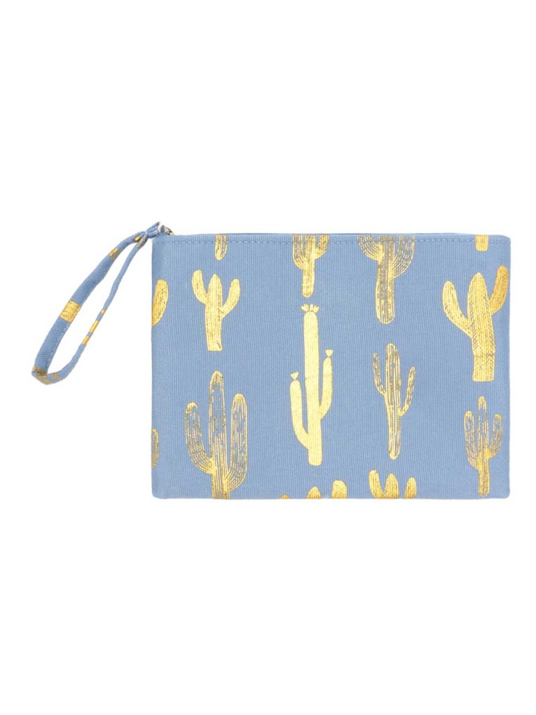 Artistic Canvas Cactus Pouch