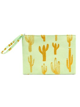 Artistic Canvas Cactus Pouch