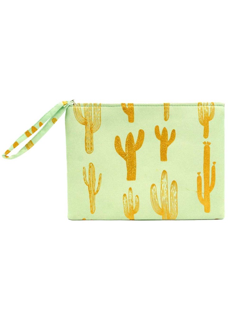 Artistic Canvas Cactus Pouch