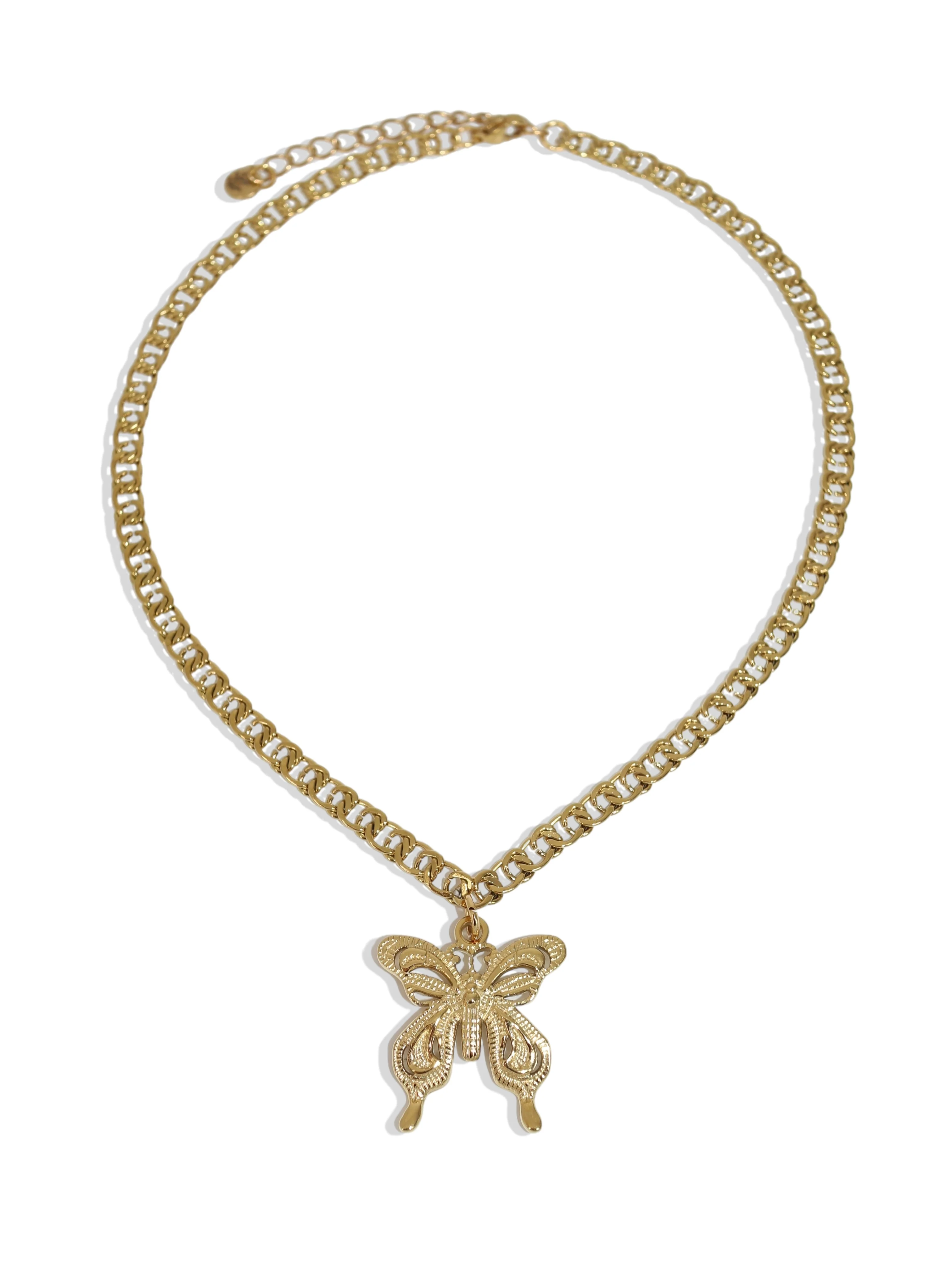 Golden Butterfly Chain Necklace