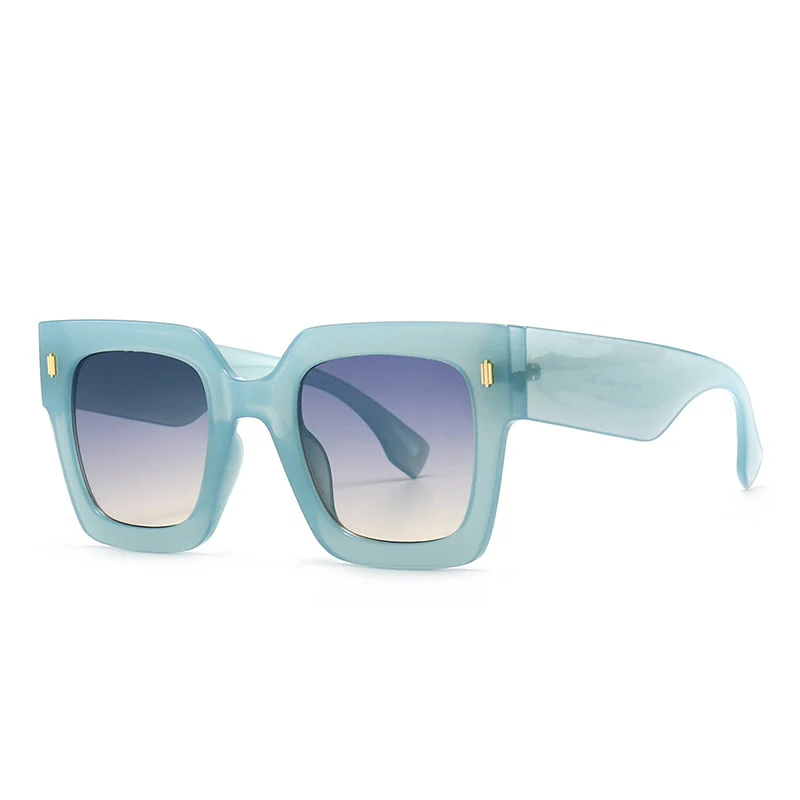 Chic Azure Square Sunglasses