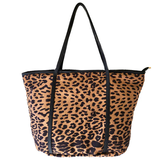 Elegant Leopard Print Tote Bag