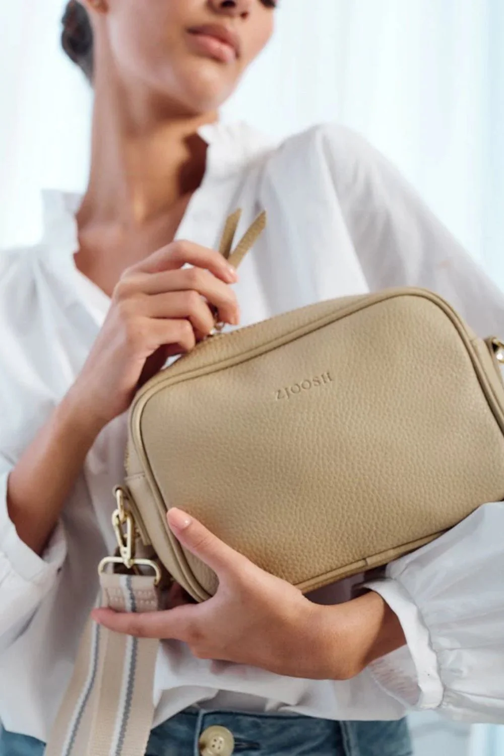 Elegant Beige Crossbody Bag