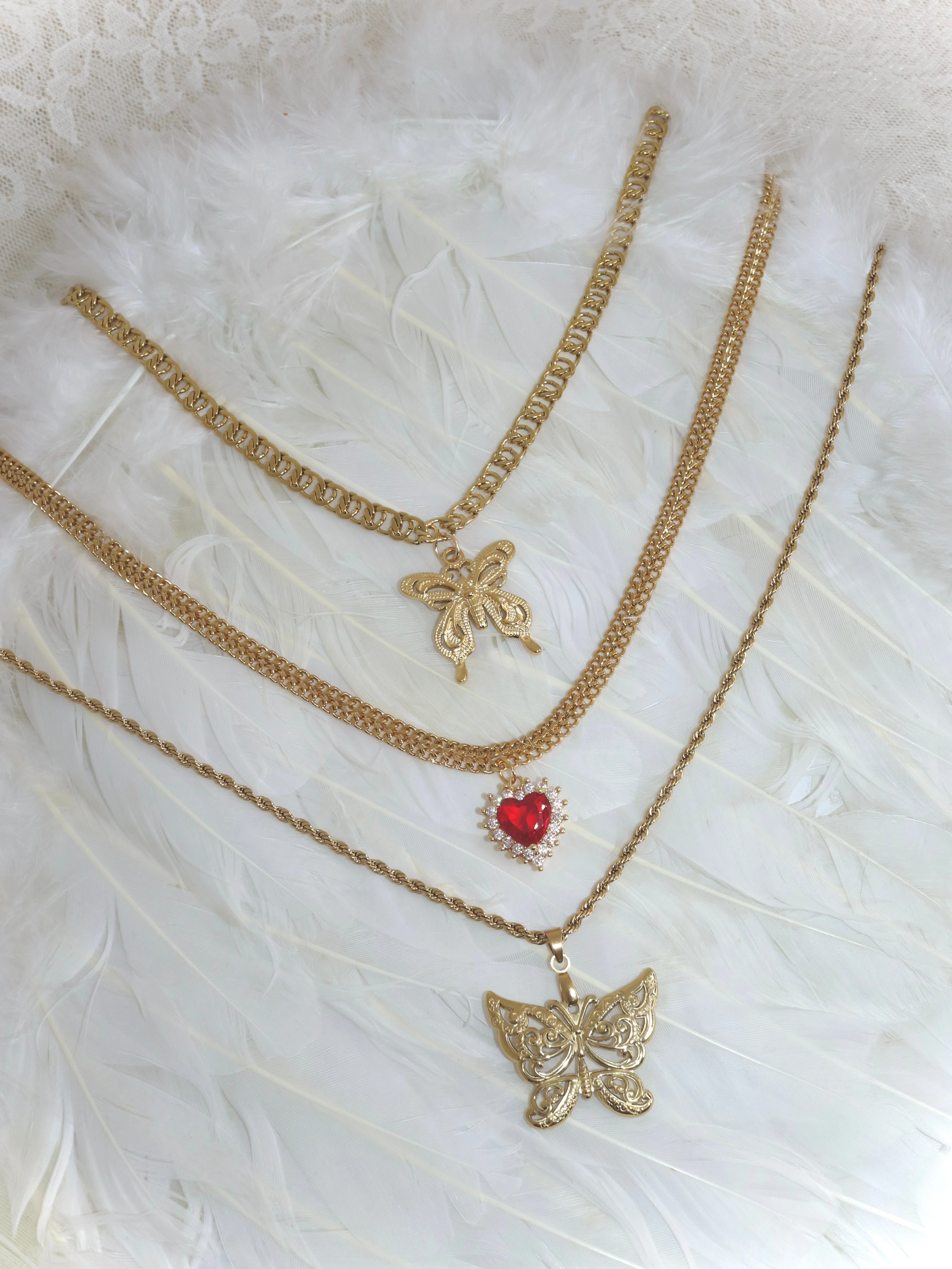 Golden Butterfly Chain Necklace