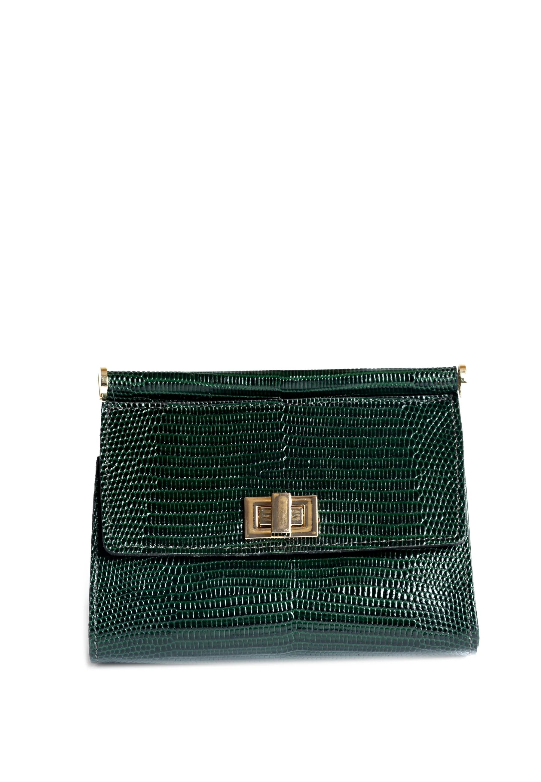 Elegant Black Textured Messenger Bag