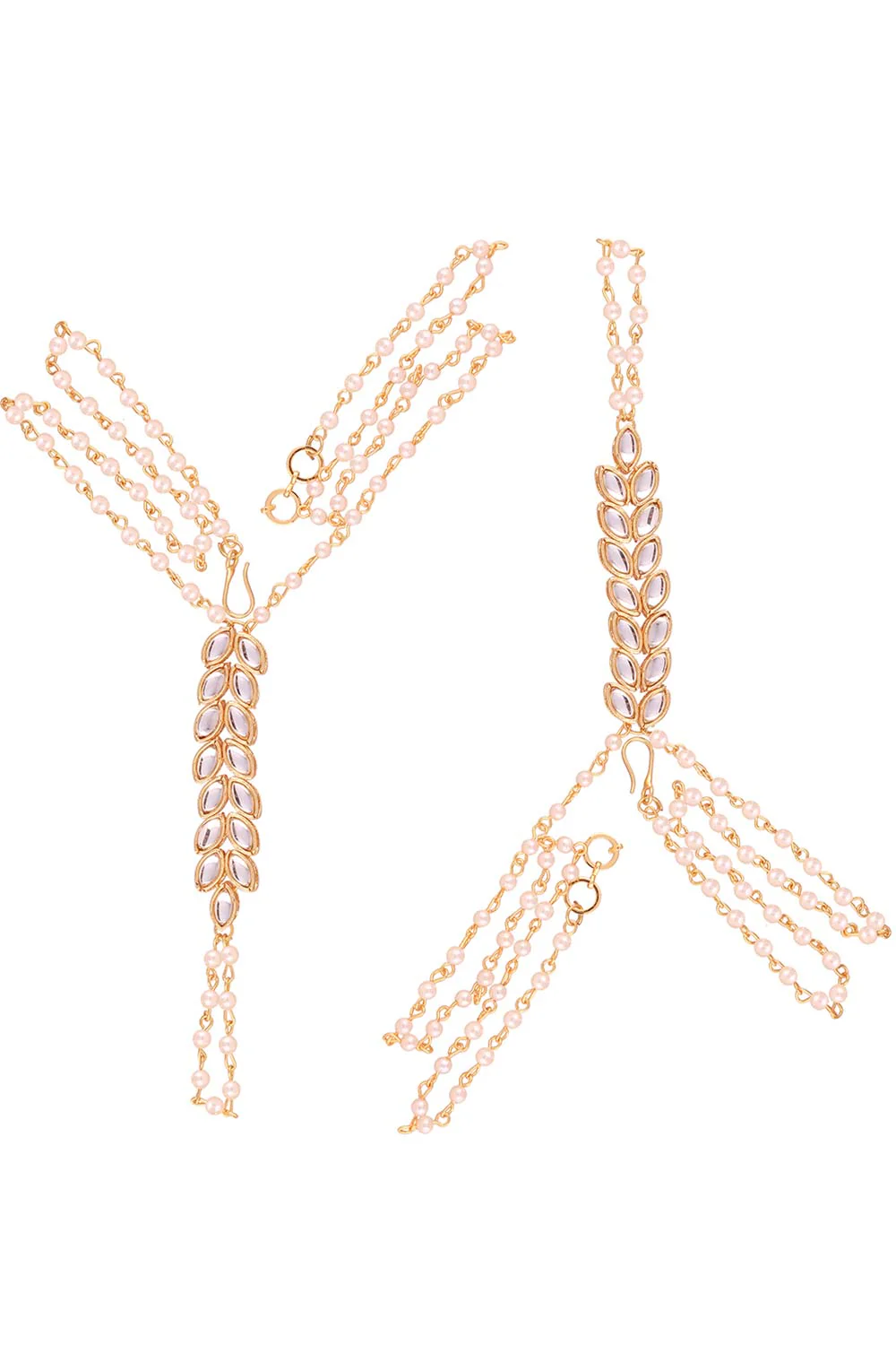 Elegant Leaf Design Hand Bracelet